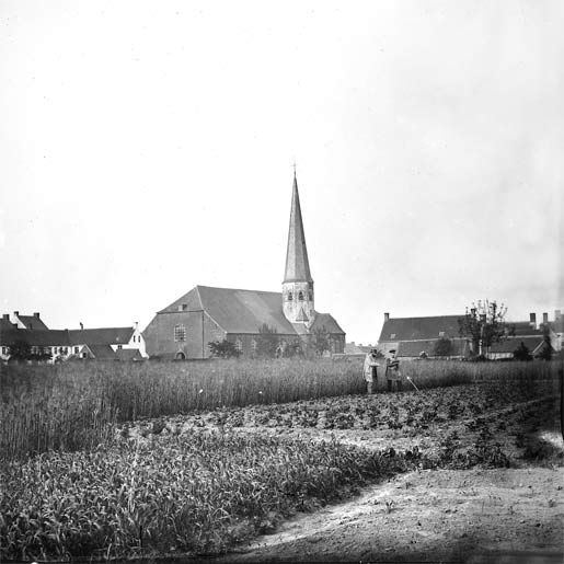 Oudste foto van de Sint-Columbakerk
